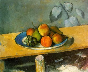 Impressionist Still Life Painting - Apples Pears and Grapes Paul Cezanne Impressionism still life